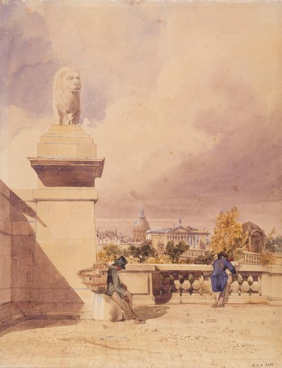 De Concordebrug gezien vanaf het terras van de Tuilerieën door Thomas Shotter Boys