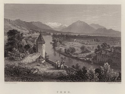Thun (kleur litho) door Thomas Sidney (after) Cooper