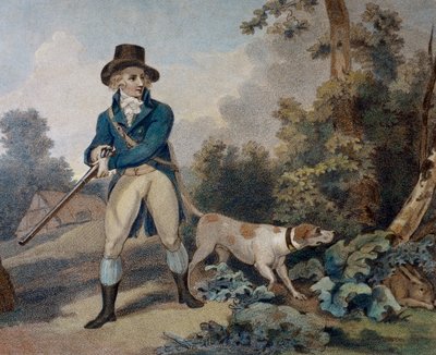 Hazenjacht, gravure door Thomas Simpson door Thomas Simpson