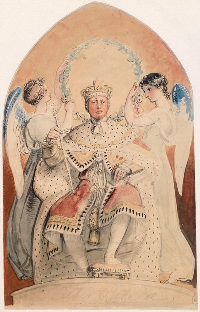 George III., König von England (1738-1820), auf dem Thron door Thomas Stothard