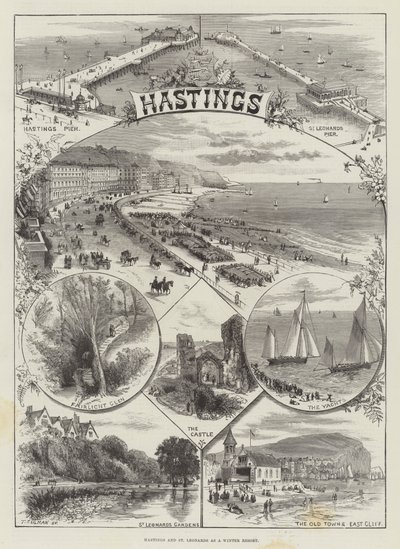 Hastings en St Leonards als winterresort door Thomas Sulman