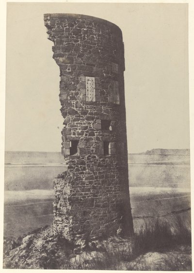 Toren getroffen door bliksem, Baai van Saint-Ouen, 1854 (foto) door Thomas Sutton