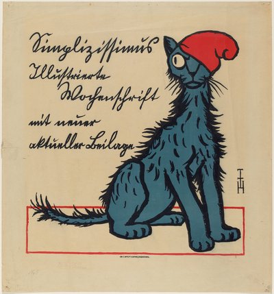 Werbeplakat für den Simplicissimus door Thomas Theodor Heine