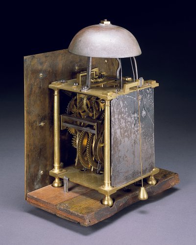 Mechanisme van een Charles II dertig uur lange slingerklok, ca.1680 door Thomas Tompion