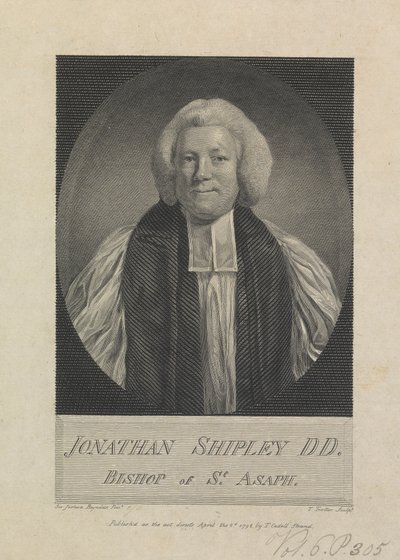 Jonathan Shipley, bisschop van St. Asaph door Thomas Trotter
