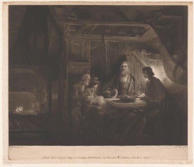 Jupiter en Mercurius in het huis van Philemon en Baucis door Thomas Watson