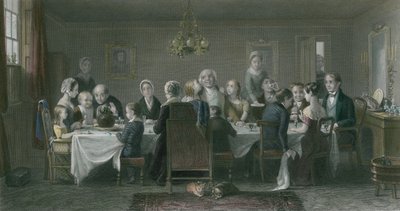 De kerstpudding door Thomas Webster