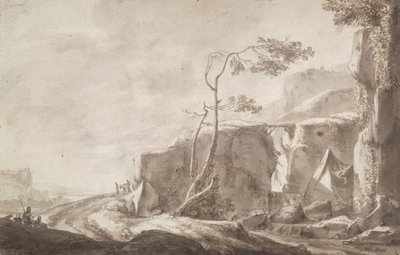 Rotsachtig Landschap met een Stroom door Thomas Wijck
