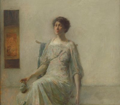 Dame met een Masker, 1911 door Thomas Wilmer Dewing
