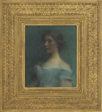Portret in blauw, 1898 door Thomas Wilmer Dewing