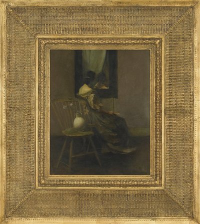 De Spiegel, 1907 door Thomas Wilmer Dewing