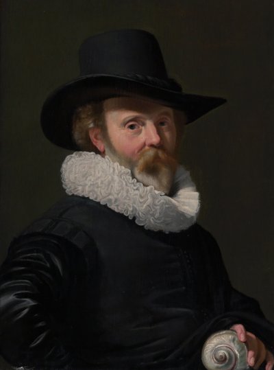 Portret van een Man met een Schelp door Thomas de Keyser