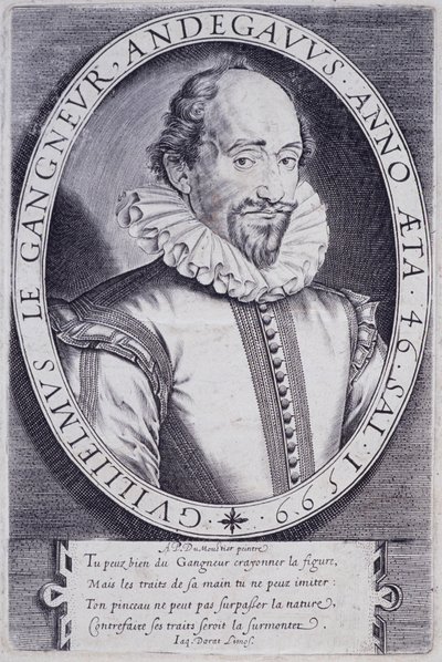 Portret van Guillaume Le Gangneur (1553-1624), secretaris van de kamer van de koning van Frankrijk door Thomas de Leu