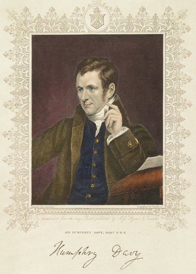 Humphry Davy, Britse chemicus en uitvinder, 1801 door Thomson