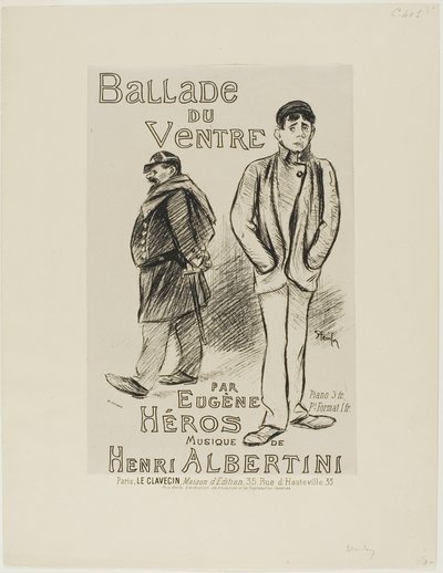 Ballade du Ventre door Théophile Alexandre Pierre Steinlen