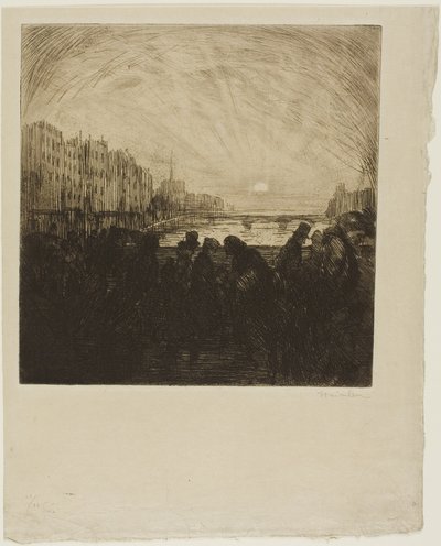 Effect van de ondergaande zon door Théophile Alexandre Pierre Steinlen