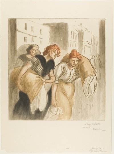 De terugkeer van de wasserij door Théophile Alexandre Pierre Steinlen