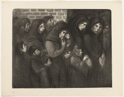 De weduwen van Courrières door Théophile Alexandre Pierre Steinlen