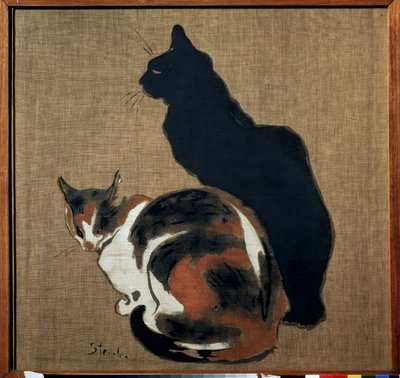 Twee katten door Théophile Alexandre Steinlen