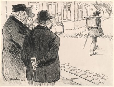 Hij gedraagt zich als een schilder door Théophile Alexandre Steinlen