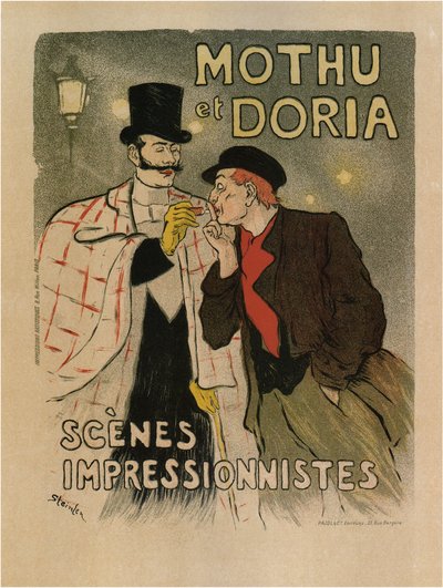Mothu en Doria. Scènes impressionistes, 1893 door Théophile Alexandre Steinlen