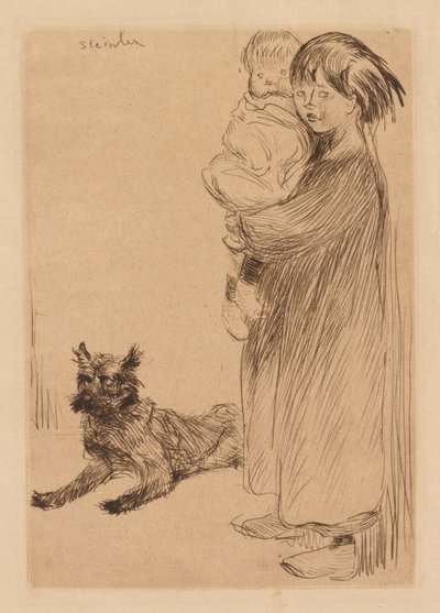 De grote zus (La Grande Soeur) door Théophile Alexandre Steinlen
