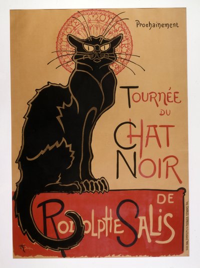 Tournée du Chat Noir de Rodolphe Salis door Théophile Alexandre Steinlen
