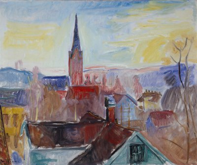Kerktoren, Lillehammer door Thorvald Erichsen