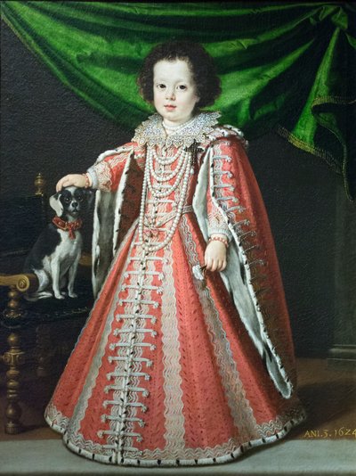 Portret van Vittoria della Rovere als kind door Tiberio di Titi