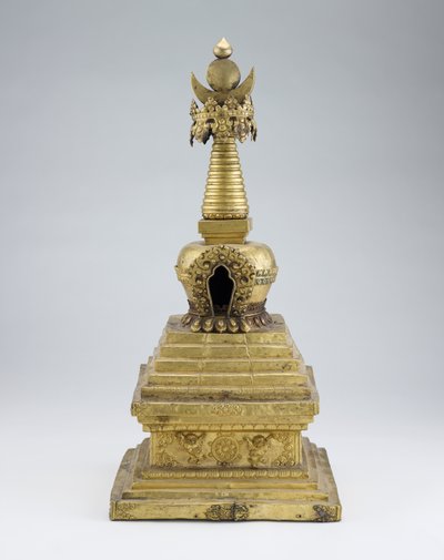Stupa, laat 17e - begin 18e eeuw door Tibetan School