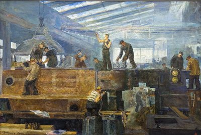 Het vijfjarenplan - Turbine-installatie door Tikhon Pavlovich Chernyshev
