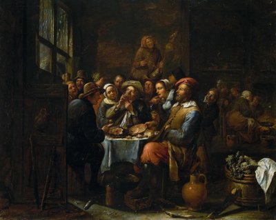 Interieur van een Herberg, ca. 1650-1660 door Tilborgh
