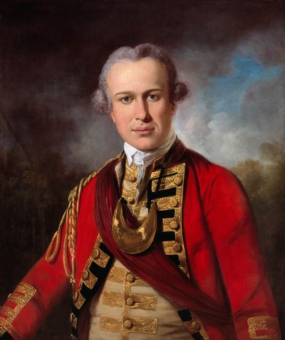 Onbekende Officier van een Koninklijk Regiment Voetvolk, ca. 1760 door Tilly Kettle