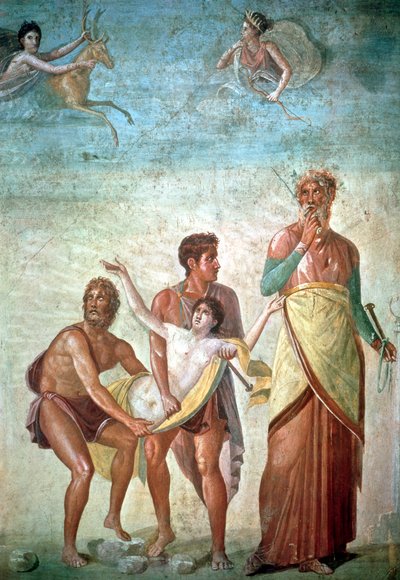 Het Offer van Iphigenia, uit het Huis van de Tragische Dichter door Timante