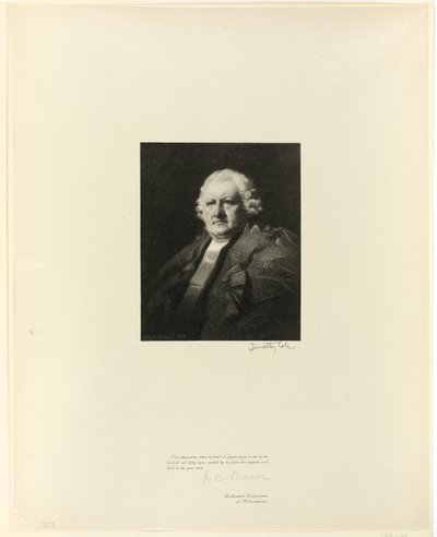Portret van Lord Newton, uit Oude Engelse Meesters door Timothy Cole