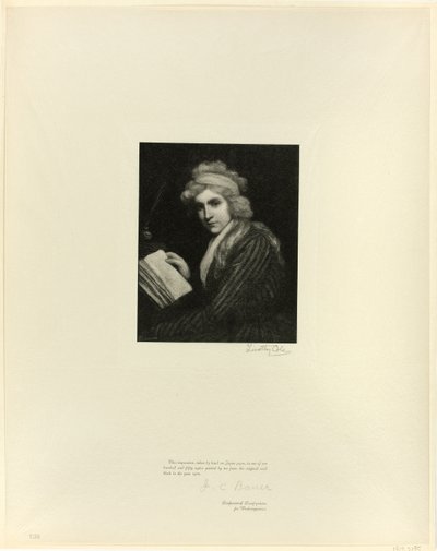 Portret van Mary Wollstonecraft, uit Oude Engelse Meesters door Timothy Cole
