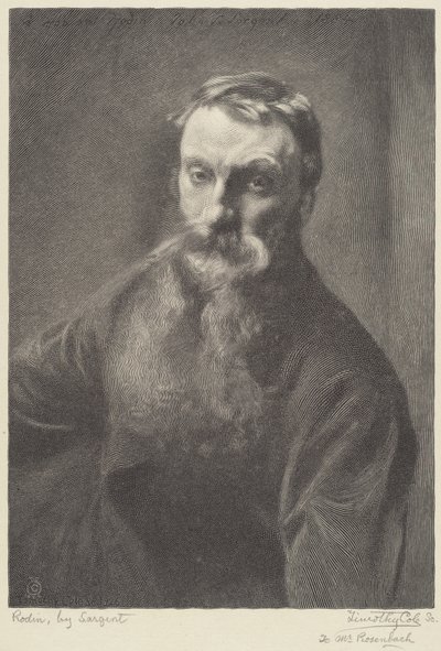 Rodin door Timothy Cole after John Singer Sargent