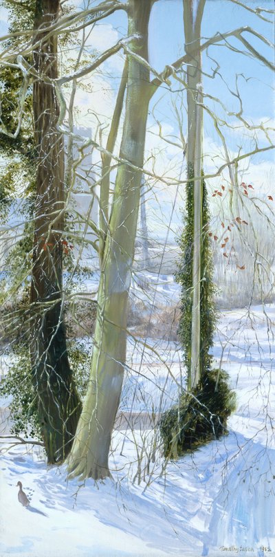 Drie bomen in de winter door Timothy Easton