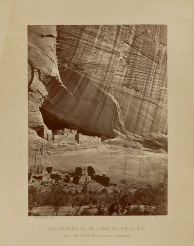 Oude ruïnes in de Cañon de Chelle, N.M. (No. 11, Geographical Explorations and Surveys West of the 100th Meridian) door Timothy H. O