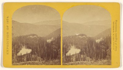 Verloren meren, aan het begin van Conejos Canyon, Colorado, in de Sierra San Juan, nabij de waterscheiding tussen Conejos en South Fork... door Timothy H. O
