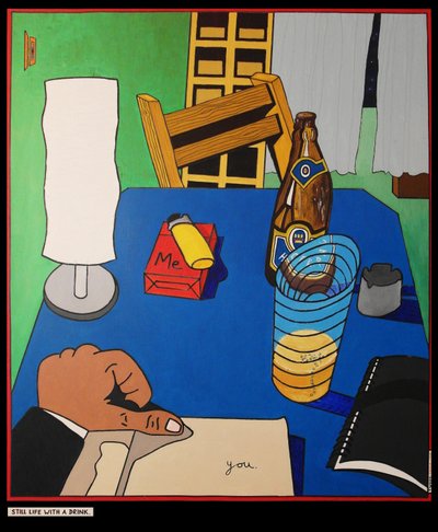 Stilleven met een drankje, 2001 door Timothy Nathan Joel