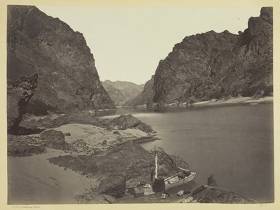 Black Cañon, Colorado-rivier, bovenaanzicht vanuit kamp 7 door Timothy O