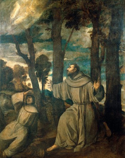 St. Franciscus ontvangt de stigmata door Titian (c.1488 1576)