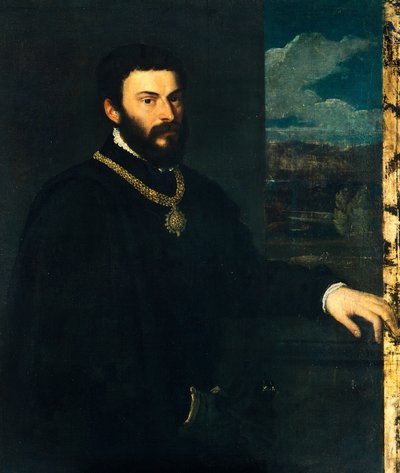 Graaf Antonio Porcia en Brugnega door Titian (c.1488 1576)