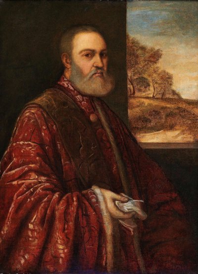Portret van Procurator Alessandro Contarini, ca. 1540-1545 door Titian,