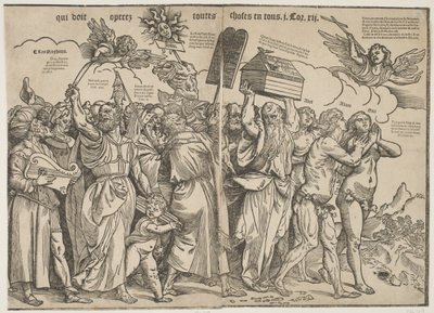 Profeten I en Adam en Eva, ca. 1511 door Tiziano Vecelli