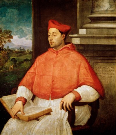 Portret van kardinaal Antonio Pallavicini, 1441-1507 door Tiziano Vecelli