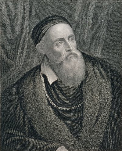 Zelfportret, gegraveerd door William Holl (1807-71) uitgegeven door William Mackenzie door Tiziano Vecelli
