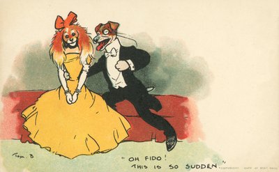 Honden verkleed als een romantisch stel door Tom Browne