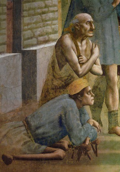 De schaduw van Sint Pieter geneest de zieken door Tommaso Masaccio